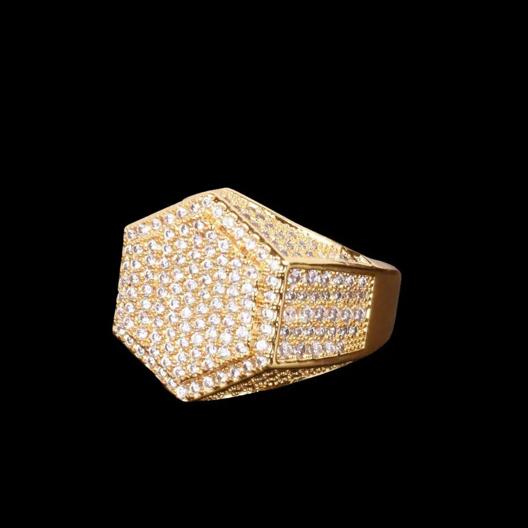 Bague Hexagone Glacée