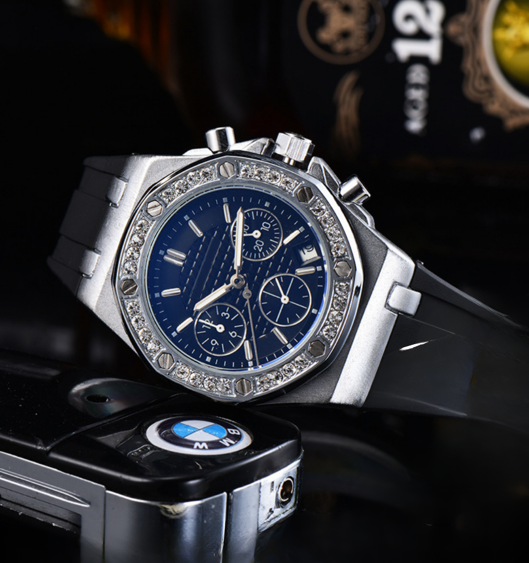 Montre Chronographe Lunette Glacée Royale