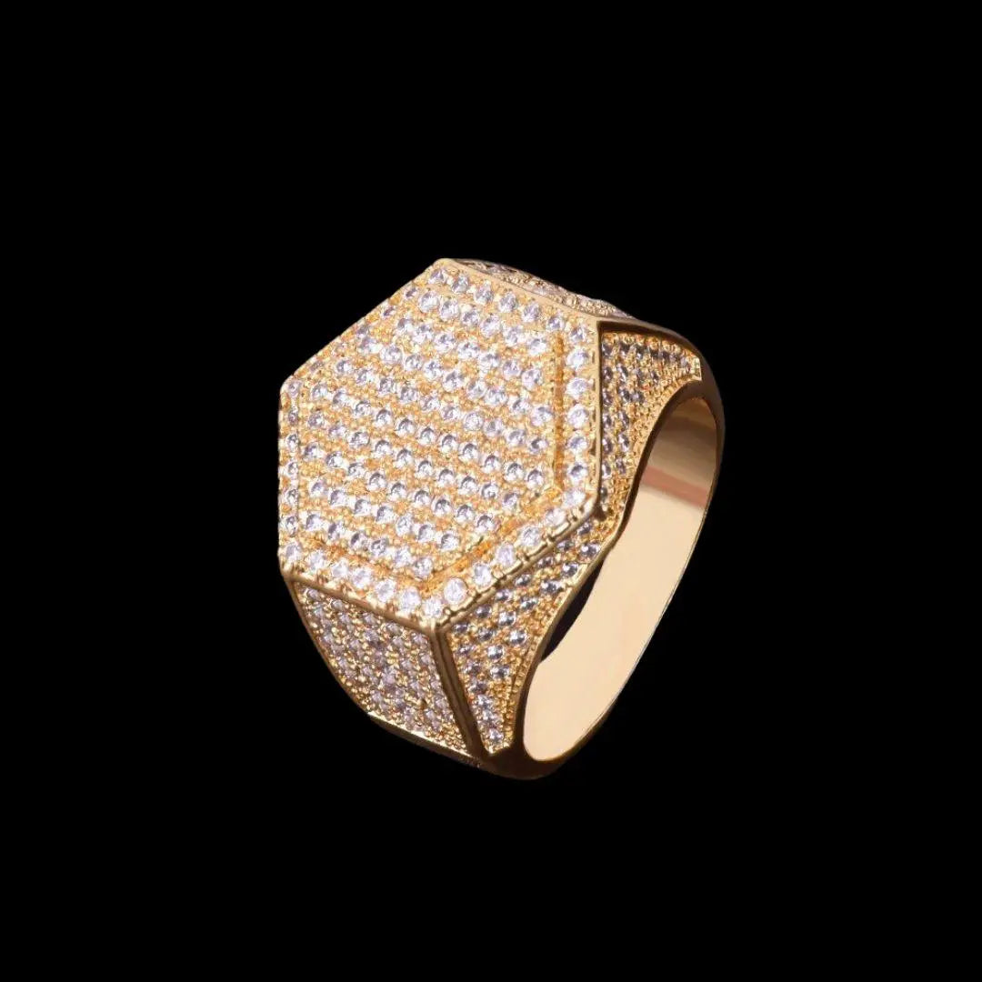 Bague Hexagone Glacée