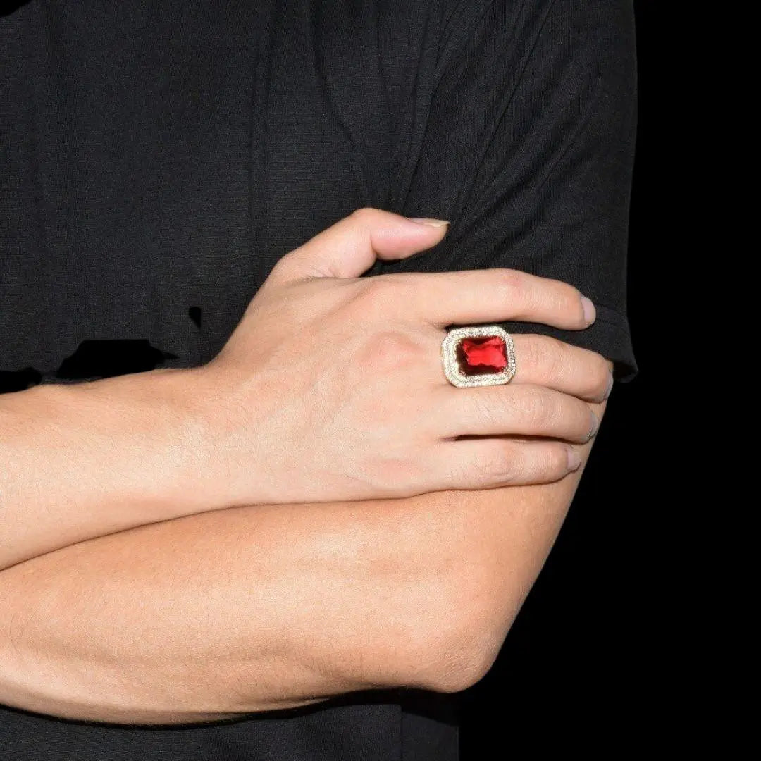 Bague Pierres Émeraude Glacée