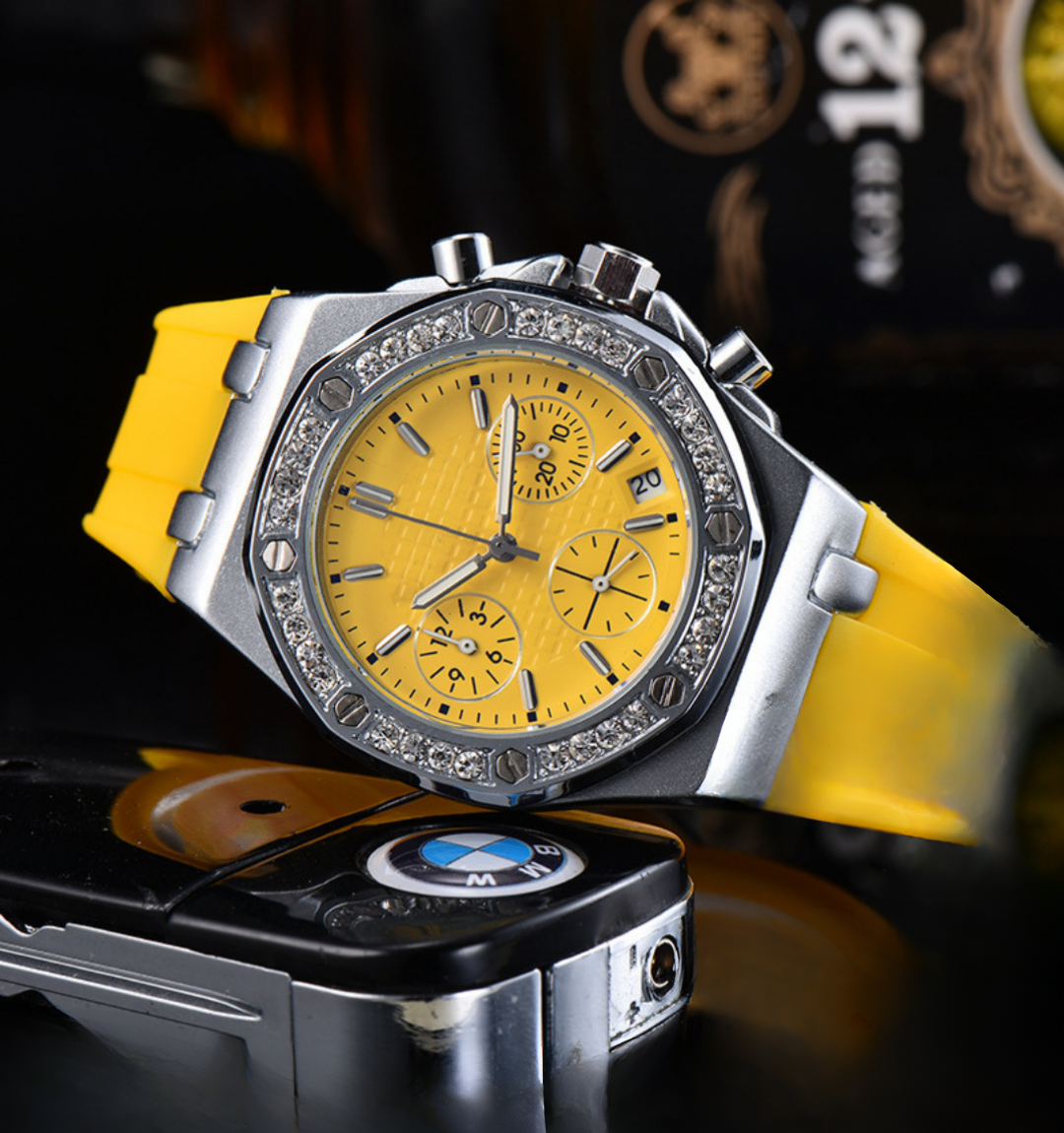 Montre Chronographe Lunette Glacée Royale