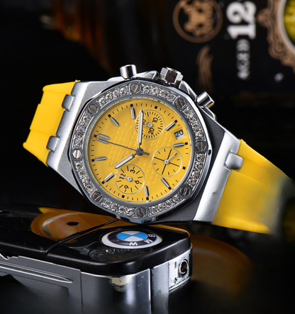 Montre Chronographe Lunette Glacée Royale