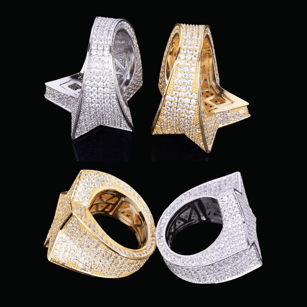 Bague Diamant Glacée Étoile