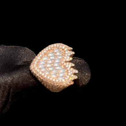 Bague Cœur Enflammé Glacée