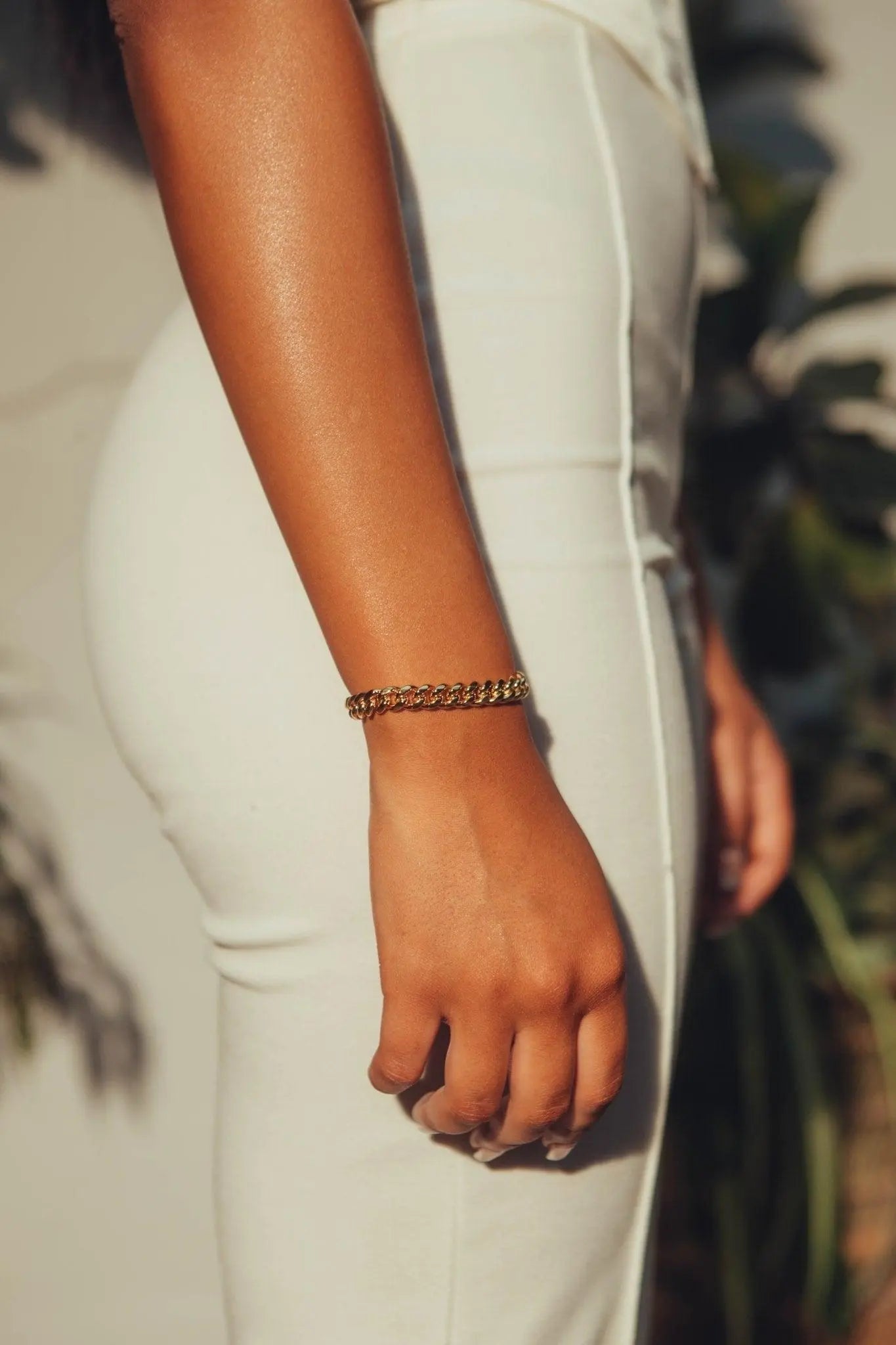 Bracelet Maille Cubaine Miami 8mm - Or