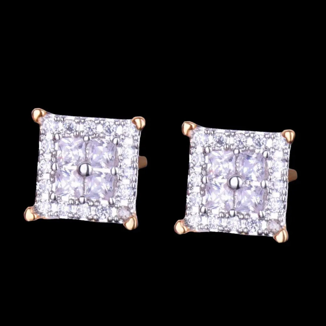 Puces d'Oreilles Glacées Dos Carré 12mm