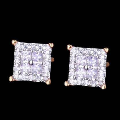 Puces d'Oreilles Glacées Dos Carré 12mm