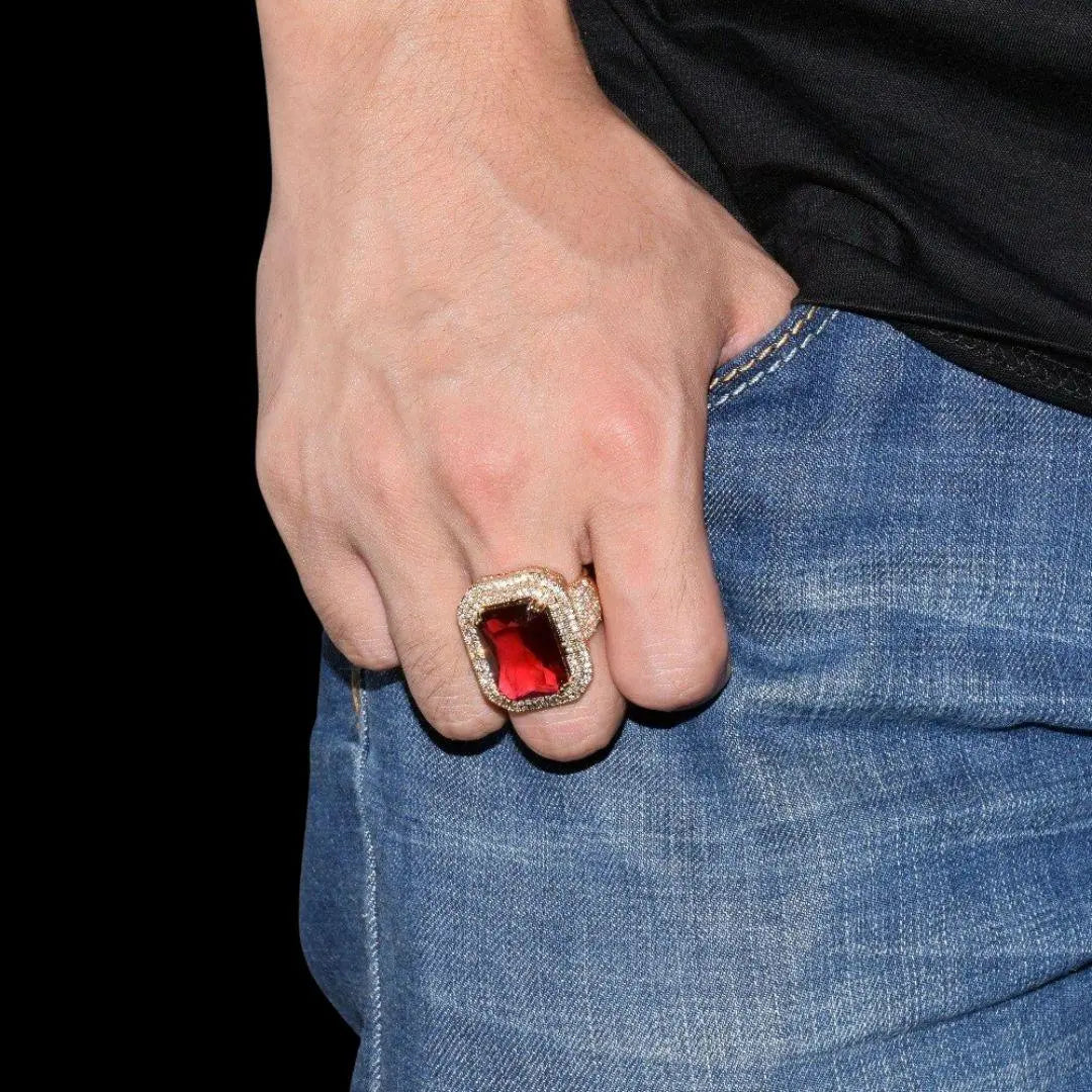 Bague Pierres Émeraude Glacée