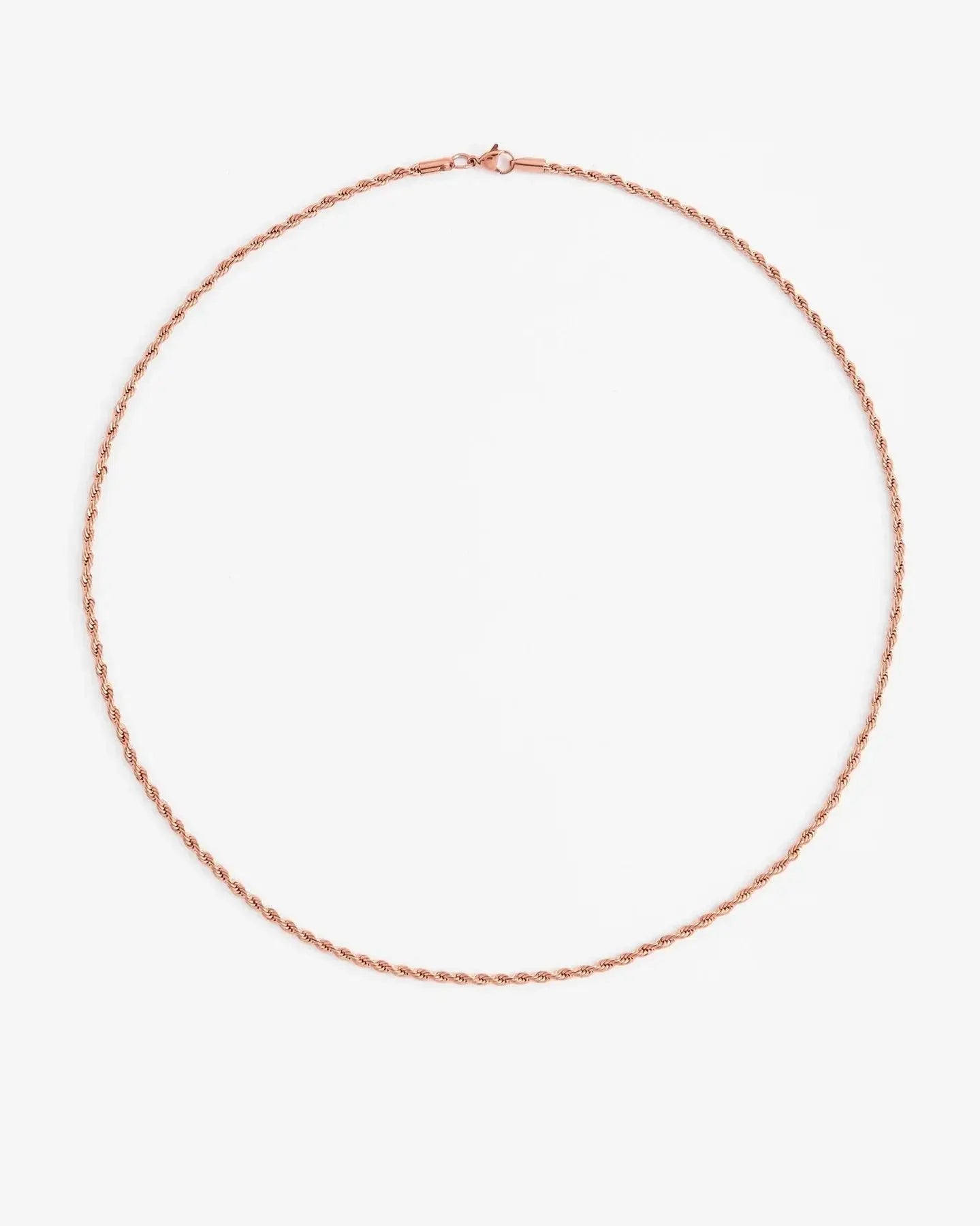 Chaîne Maille Corde 3mm Or Rose