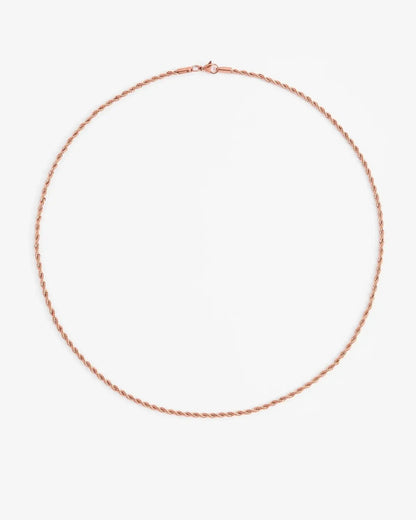 Chaîne Maille Corde 3mm Or Rose