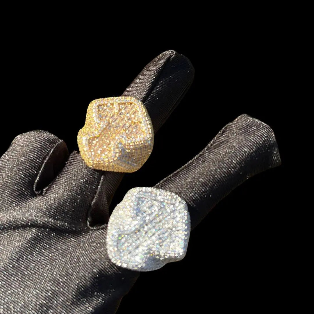 Bague Croix Baguette Glacée