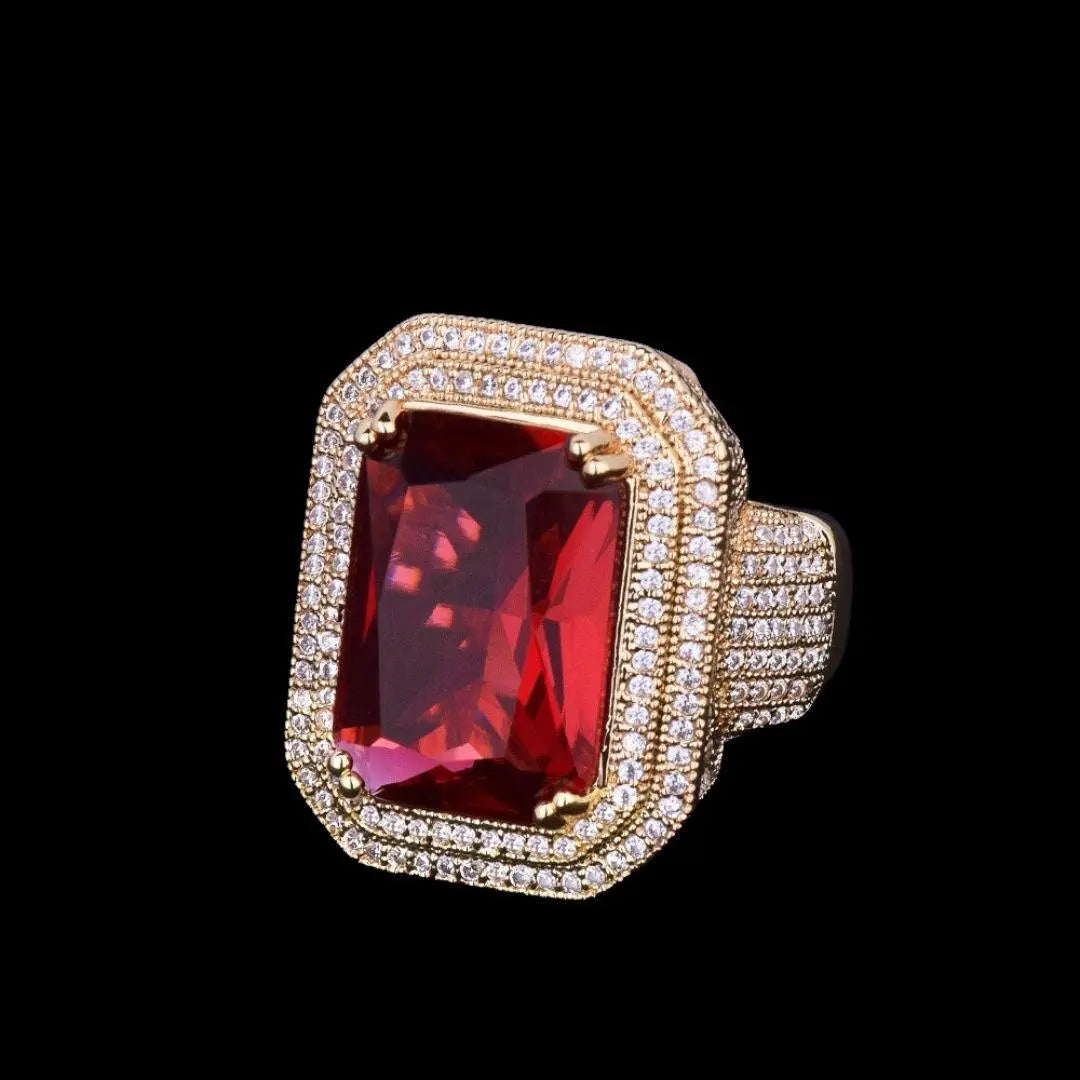 Bague Pierres Émeraude Glacée