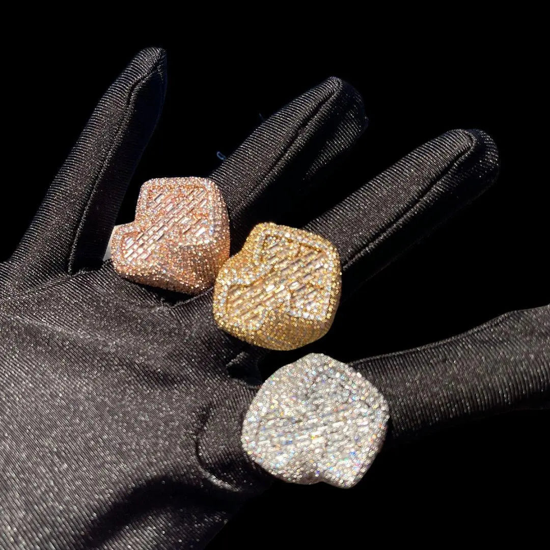 Bague Croix Baguette Glacée