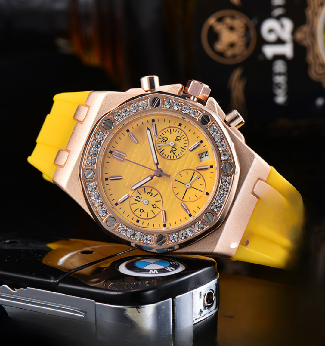 Montre Chronographe Lunette Glacée Royale
