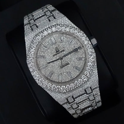 Montre Diamant 41mm - Acier Inoxydable - Cadran Diamant