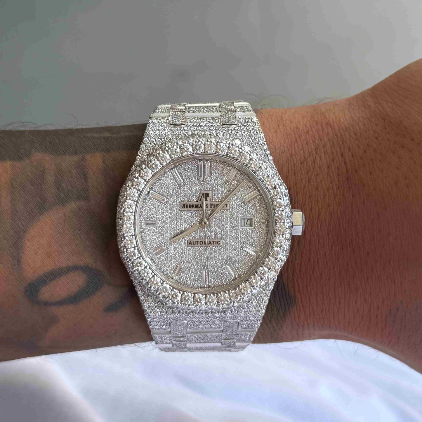 Montre Diamant 41mm - Acier Inoxydable - Cadran Diamant