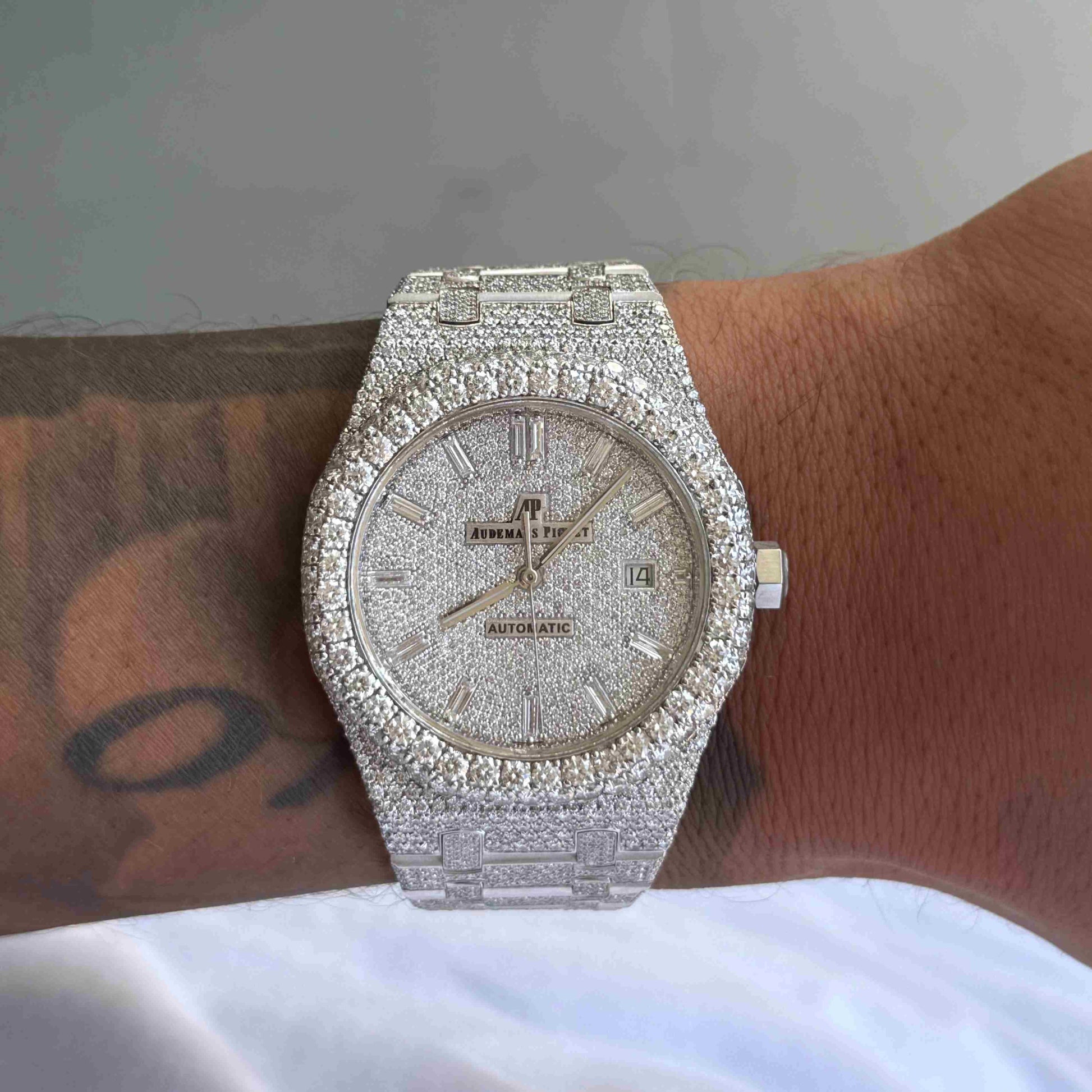 Montre Diamant 41mm - Acier Inoxydable - Cadran Diamant