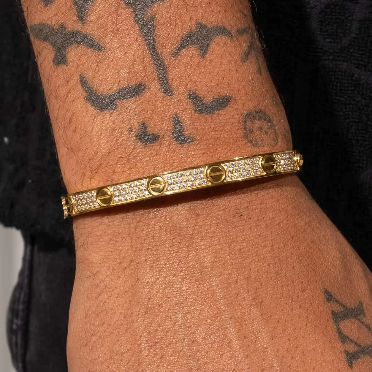 Bracelet Jonc Glacé Or