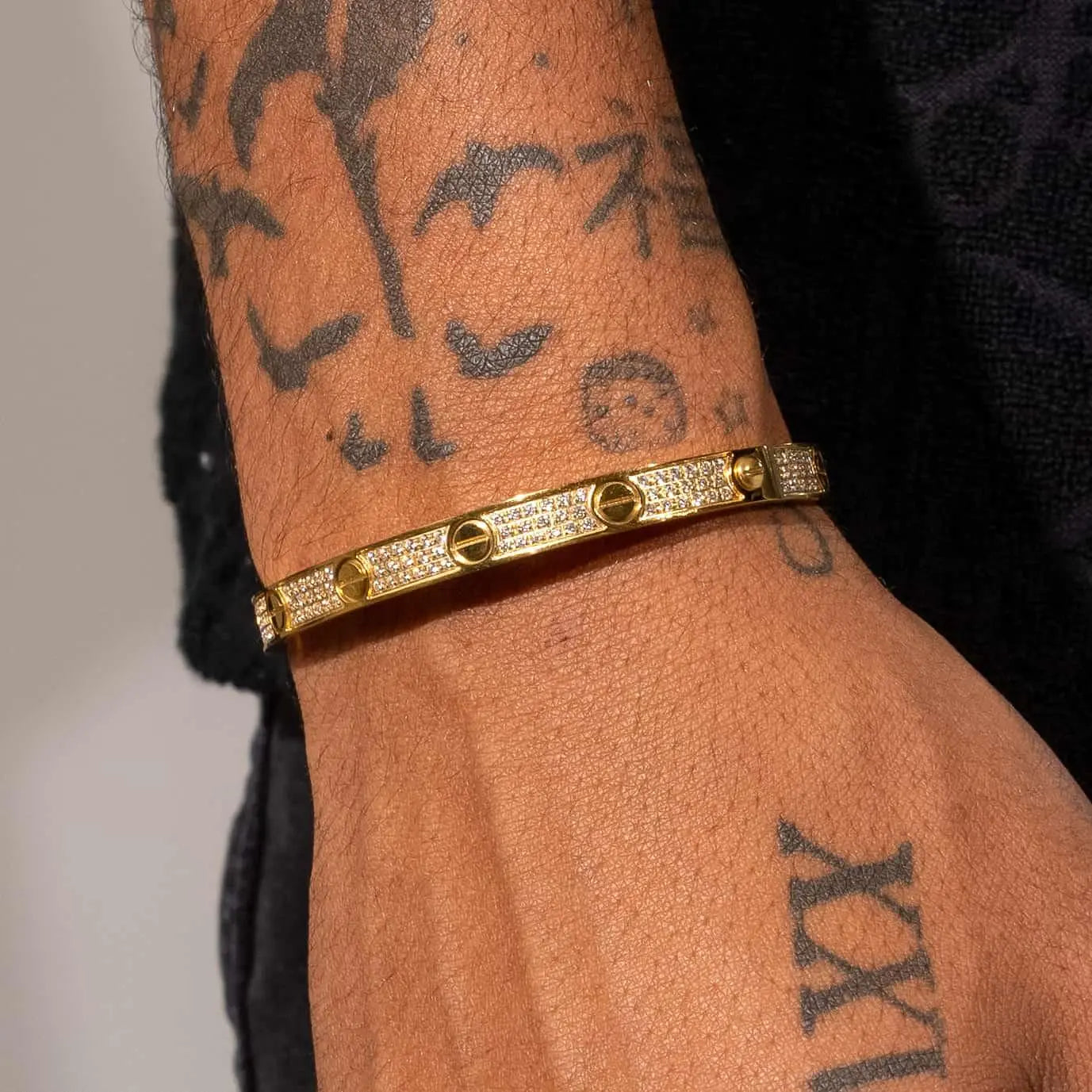 Bracelet Jonc Glacé Or