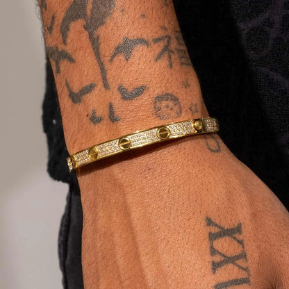 Bracelet Jonc Glacé Or
