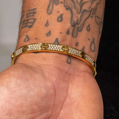 Bracelet Jonc Glacé Or