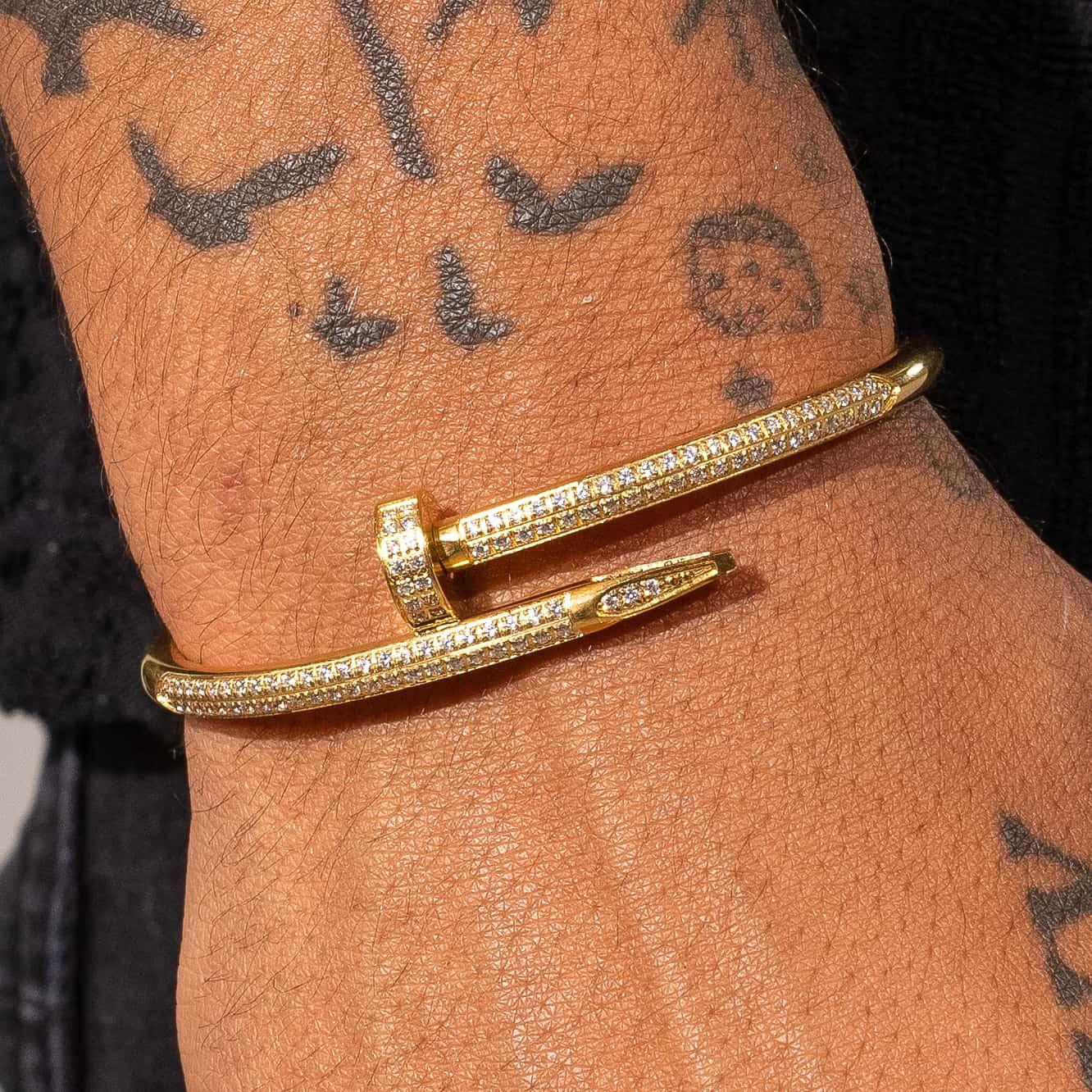 Bracelet Clou Glacé Or