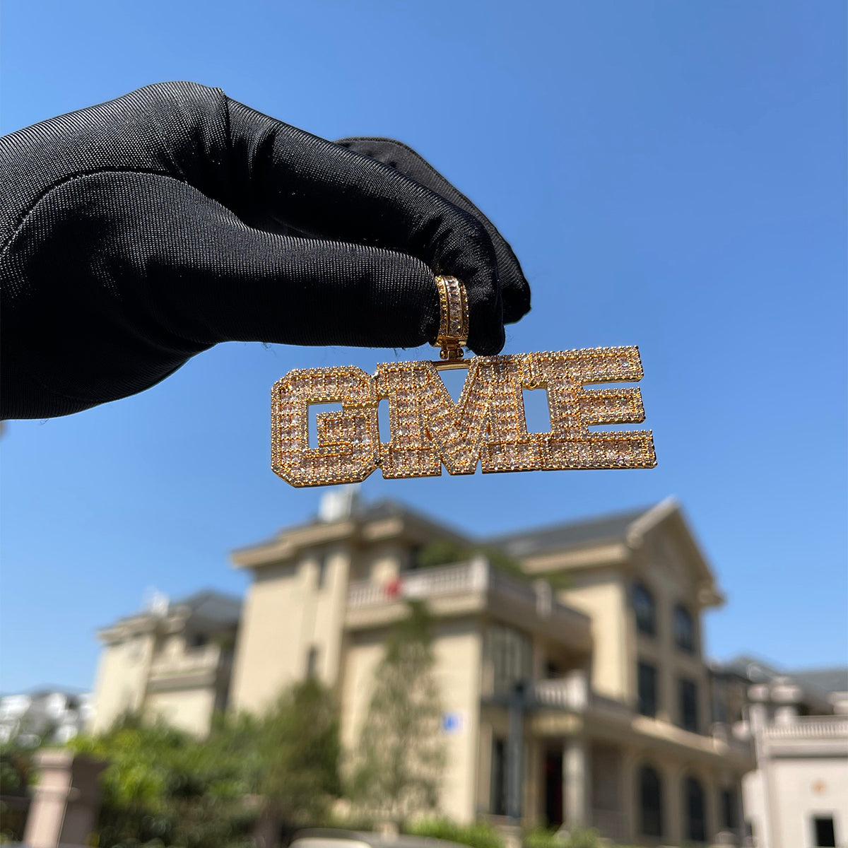 Pendentif Lettre Baguette Personnalisé Or