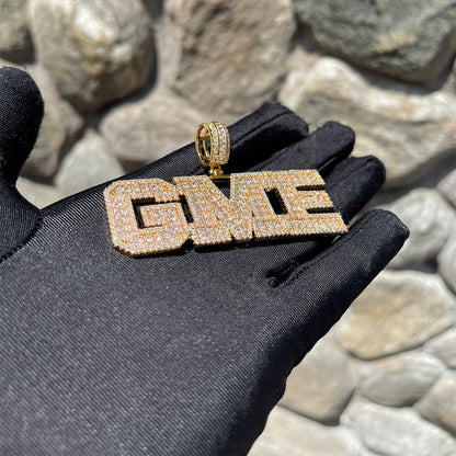 Pendentif Lettre Baguette Personnalisé Or