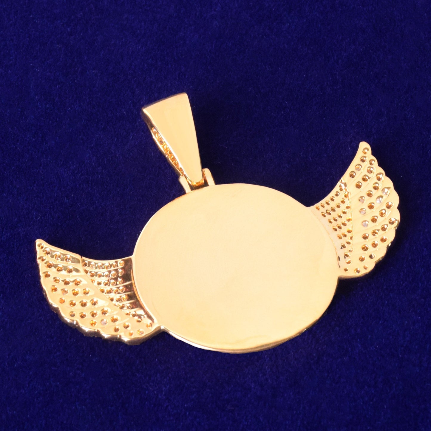 Pendentif Photo Aile Personnalisé Or