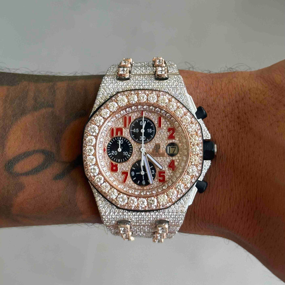 Montre Chronographe Diamant 42mm - Bicolore Or Rose
