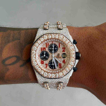 Montre Chronographe Diamant 42mm - Bicolore Or Rose