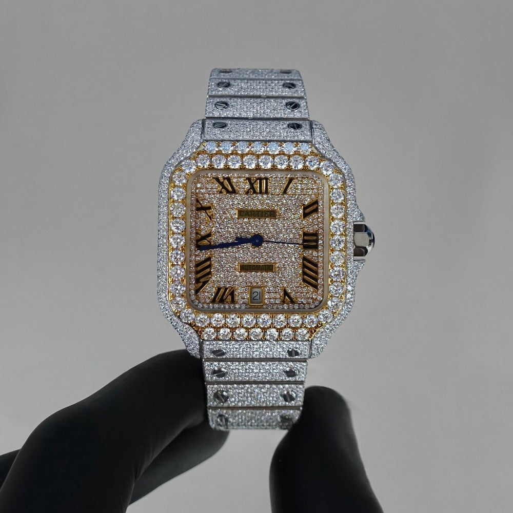 Montre Diamant 40mm - Acier & Or Jaune - Cadran Romain