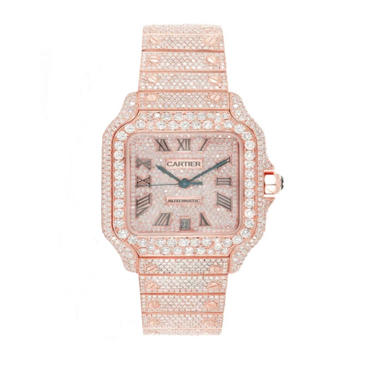 Montre Diamant 40mm - Or Rose 18k - Cadran Romain