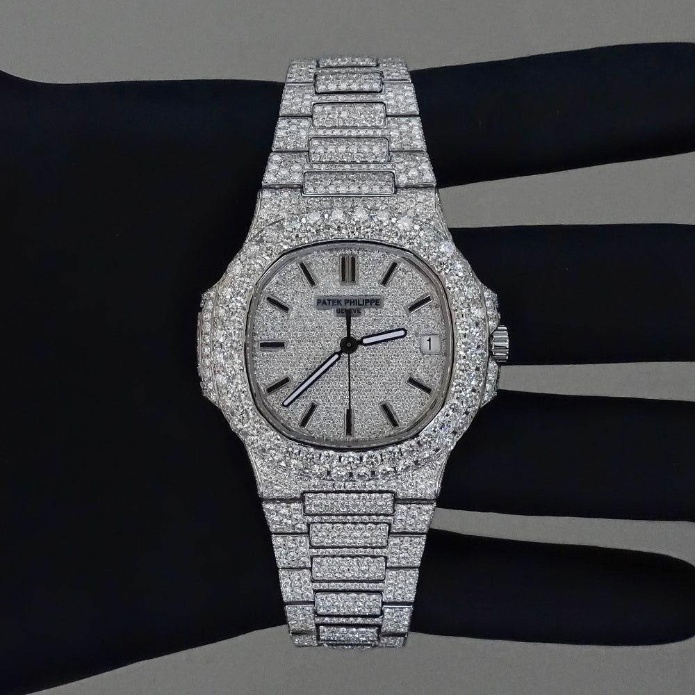 Montre Diamant 40mm - Acier Inoxydable
