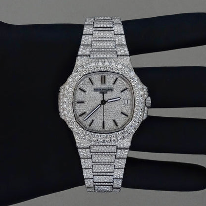 Montre Diamant 40mm - Acier Inoxydable