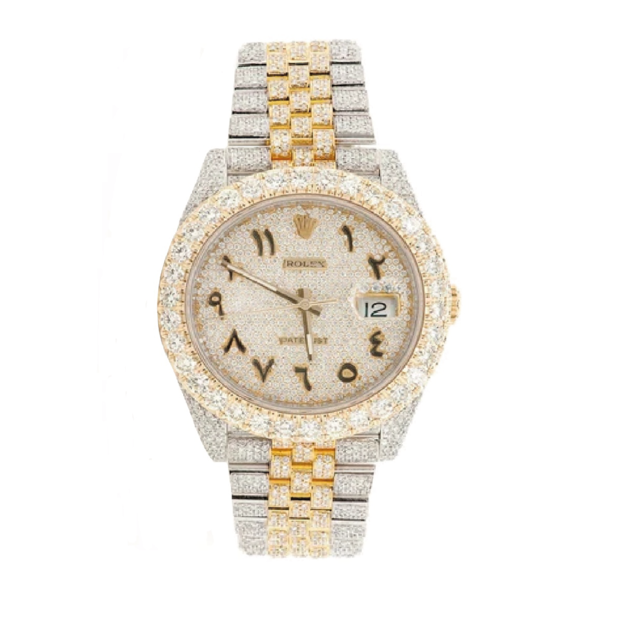 Montre Diamant 41mm - Bicolore Or Jaune - Cadran Arabe