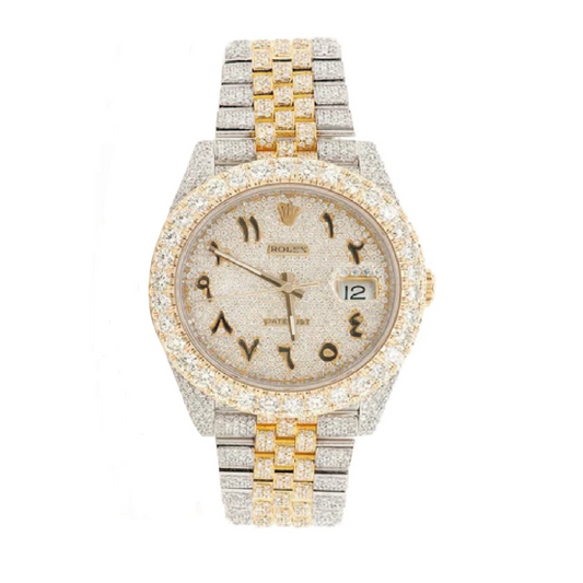 Montre Diamant 41mm - Bicolore Or Jaune - Cadran Arabe