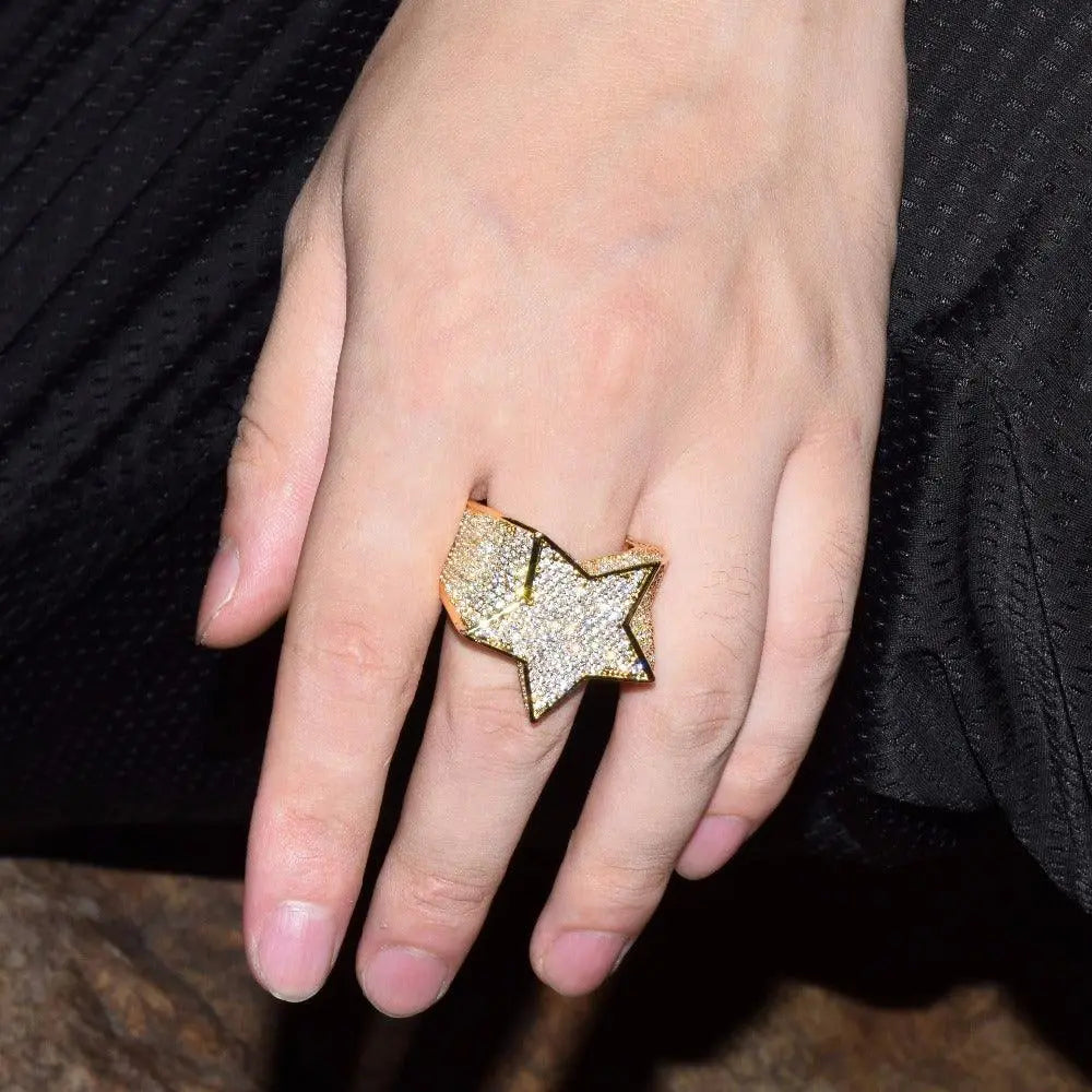 Bague Diamant Glacée Étoile