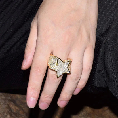 Bague Diamant Glacée Étoile