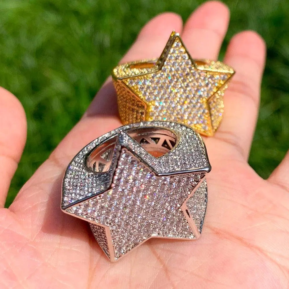 Bague Diamant Glacée Étoile