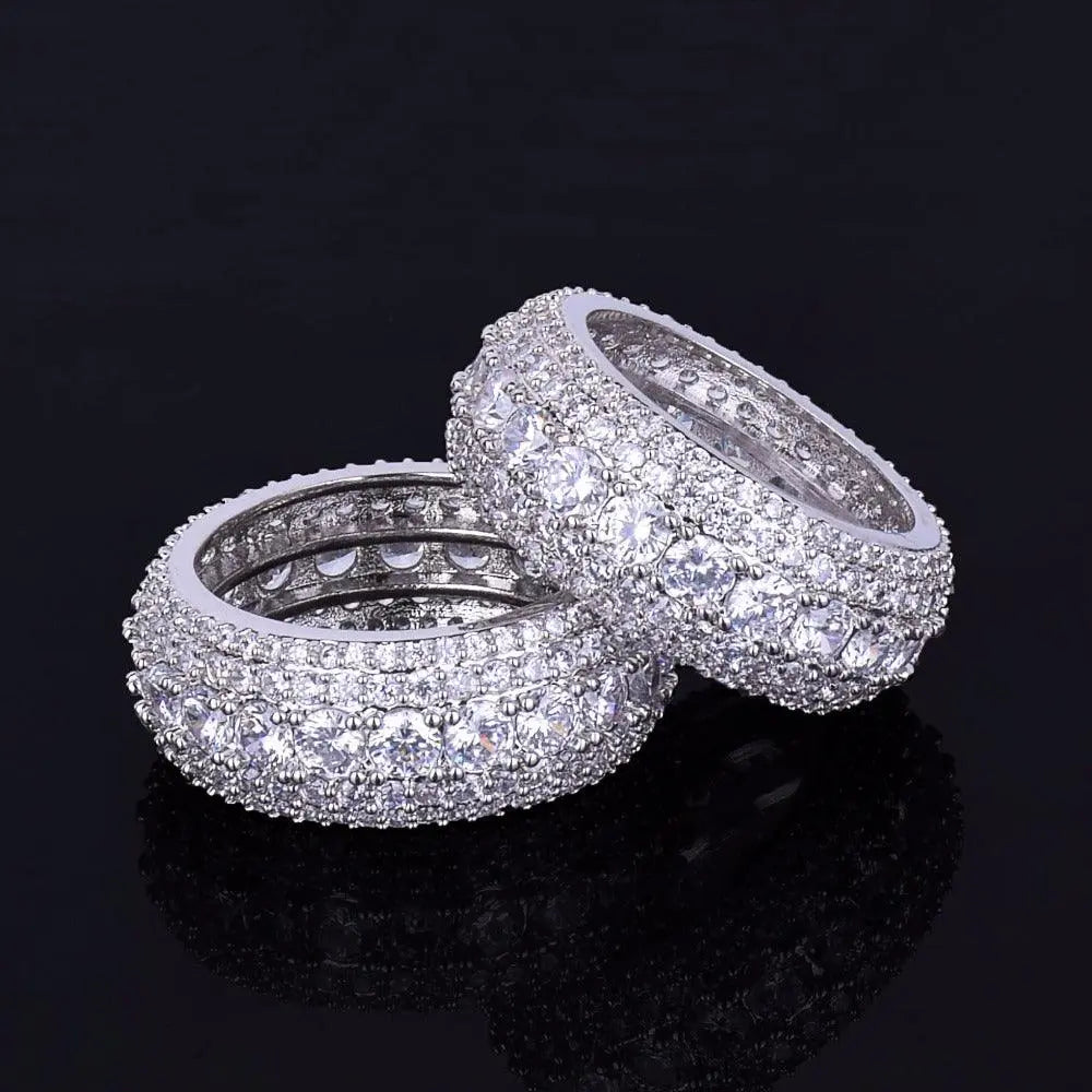 Bague Tennis et Pierres Glacée