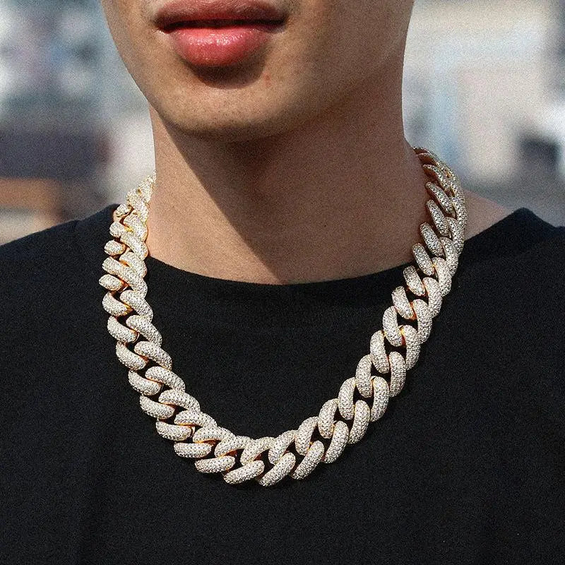 Chaîne Maille Cubaine Glacée 20MM