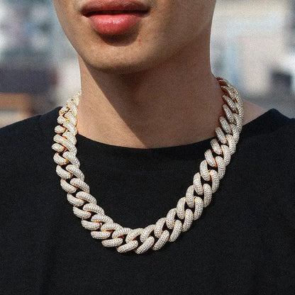 Chaîne Maille Cubaine Glacée 20MM