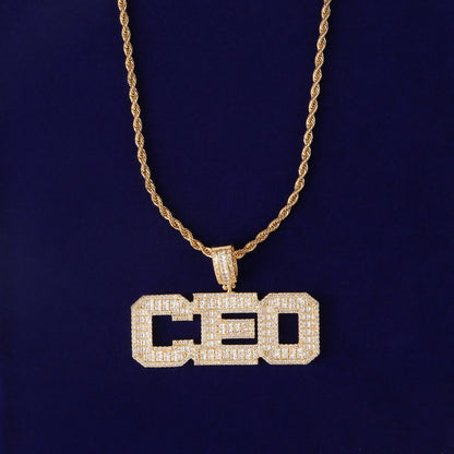 Pendentif Lettre Baguette Personnalisé Or