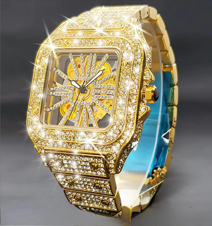Skeleton Iced Out Montre