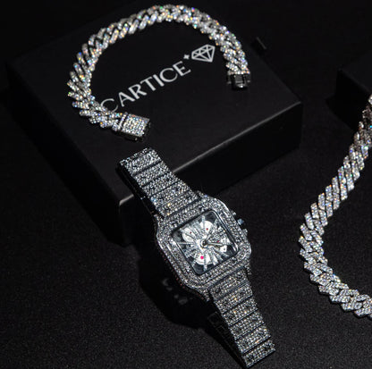 Skeleton Iced Out Montre