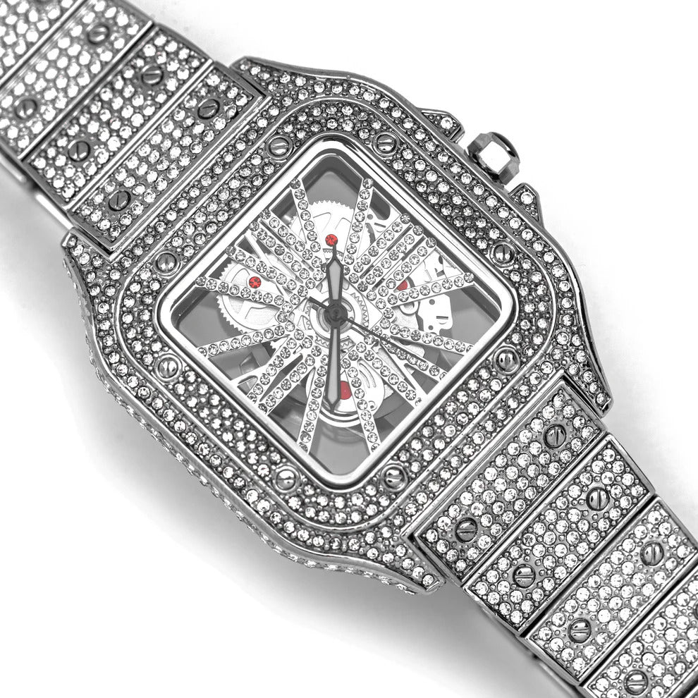 Skeleton Iced Out Montre