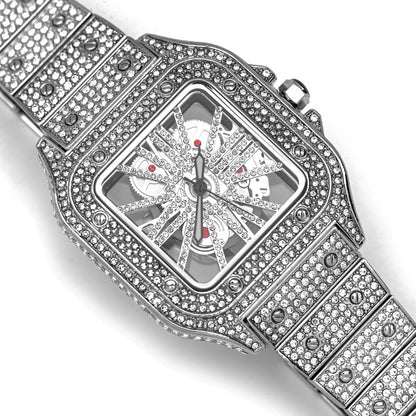Skeleton Iced Out Montre