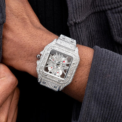 Skeleton Iced Out Montre