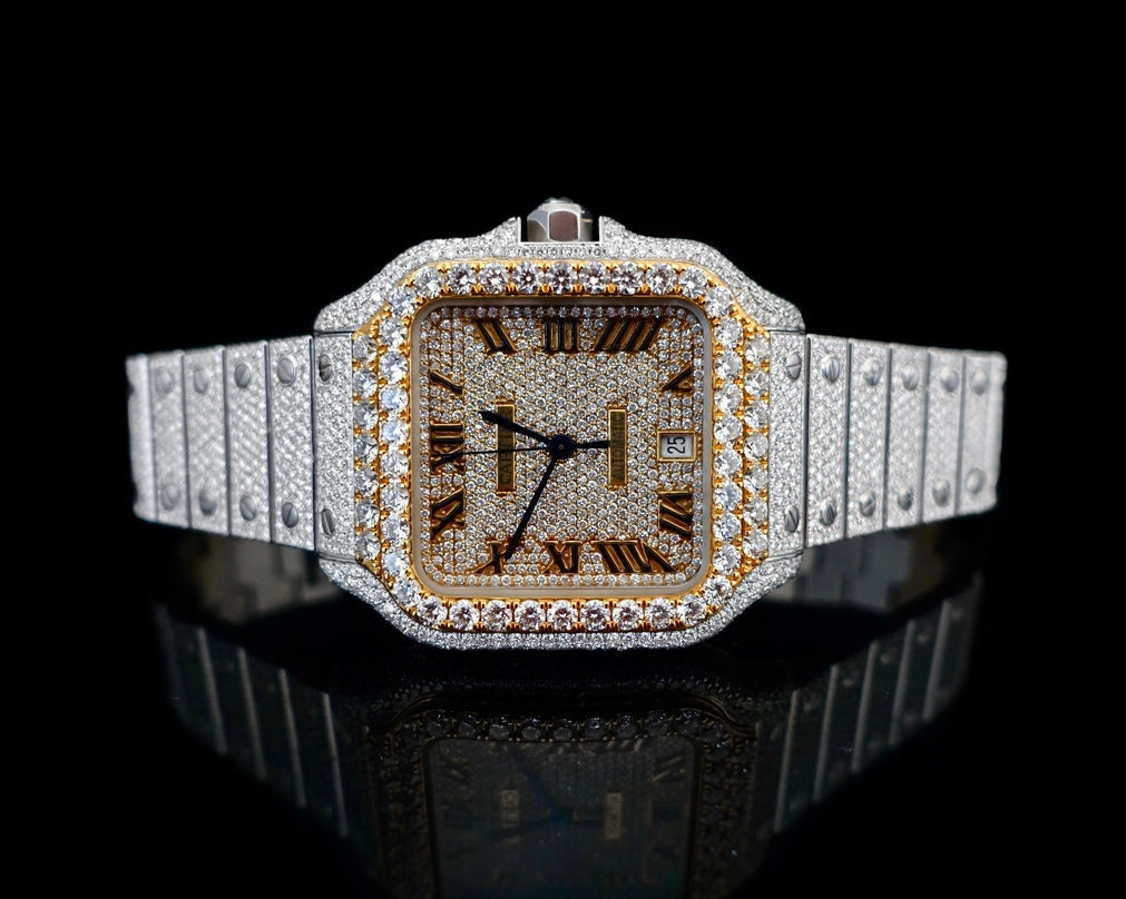 Montre Diamant 40mm - Acier & Or Jaune - Cadran Romain